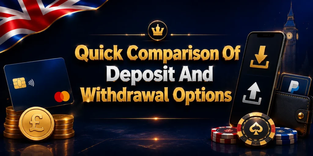 Quick Comparison Of Deposit And Withdrawal Options