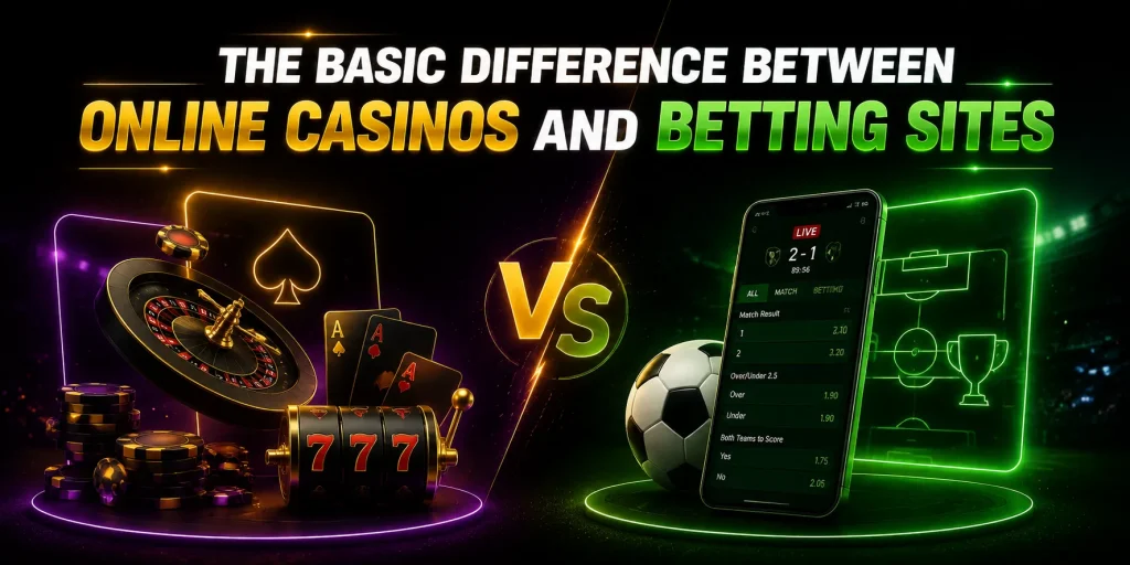 The Basic Difference Between Online Casinos And Betting Sites